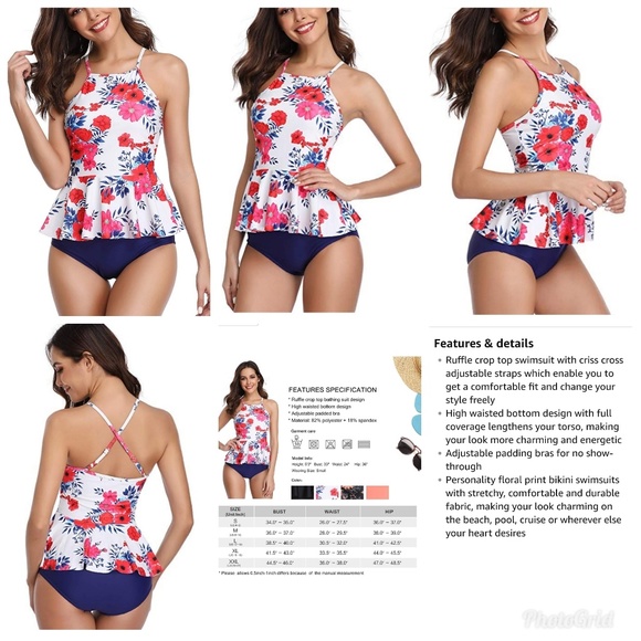 RUFFLE TOP SWIMSUIT - Picture 3 of 4